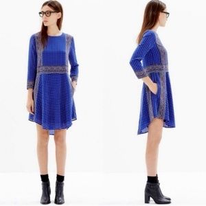 NWT Madewell Ascot Silk Bohemian Shift Tea Dress Size Large